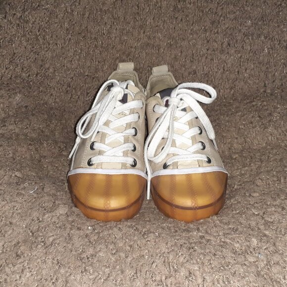 SOREL-Sentry Sneaker-Canvas/Suede/Rubber-Cream/Beige-Sz 6-Excellent - Picture 3 of 7